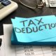 tax deduction options written on a piece of paper