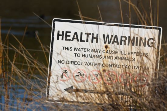 groundwater contamination warning sign