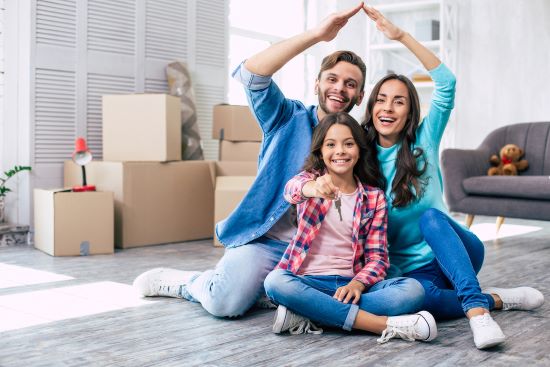 happy family purchase new home after selling structured settlement early